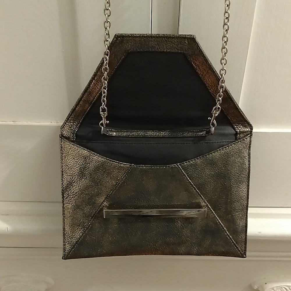 Massimo metallic envelope crossbody bag